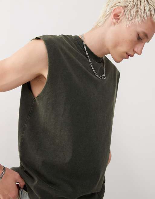 Men's Sleeveless T Shirts Cotton White Festival Outfit Summe