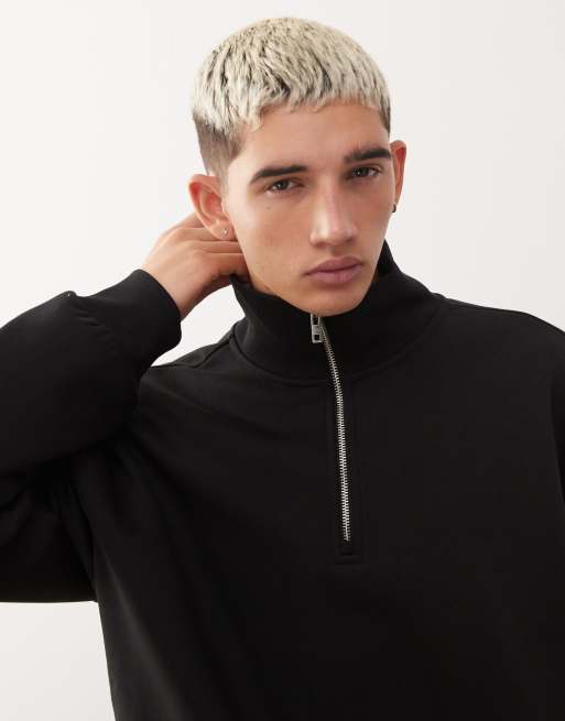 トップス AW25 Vintage Half Zip Sweatshirt Black 5 A.PRESSE VINTAGE HALF ZIP SWEATSHIRT 25AAP-05-09 Black – HARRESØ