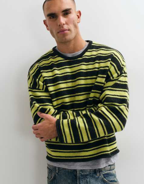 Weekday boxy oversized fit striktrøje med striber - view 1