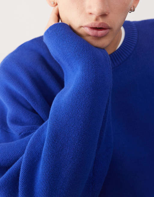 Weekday boxy oversized jumper in blue, 5 of 5