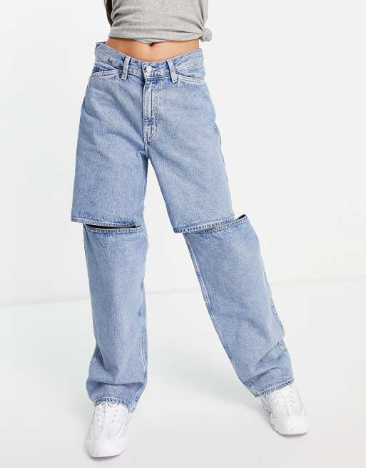 Jeans with hot sale knee slits