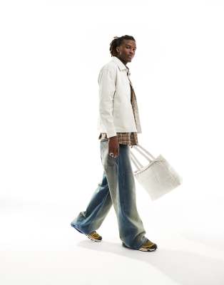 Weekday bryant coated jacket in off-white - ASOS Price Checker
