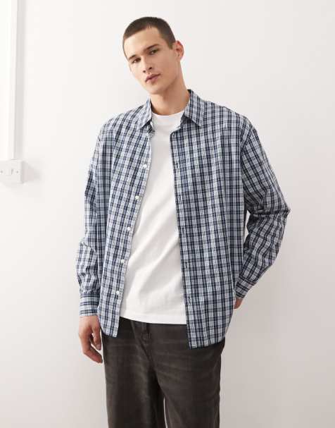 Weekday - Camicia oversize blu a quadri - view 1