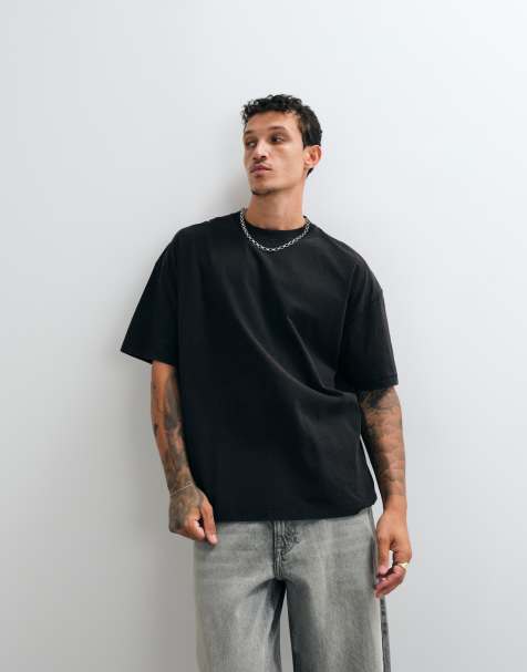 Weekday - camiseta extragrande en negro vintage - view 1