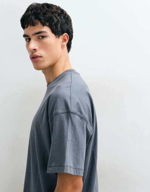 Weekday camiseta oversize de corte boxy en gris acero, 5 de 9