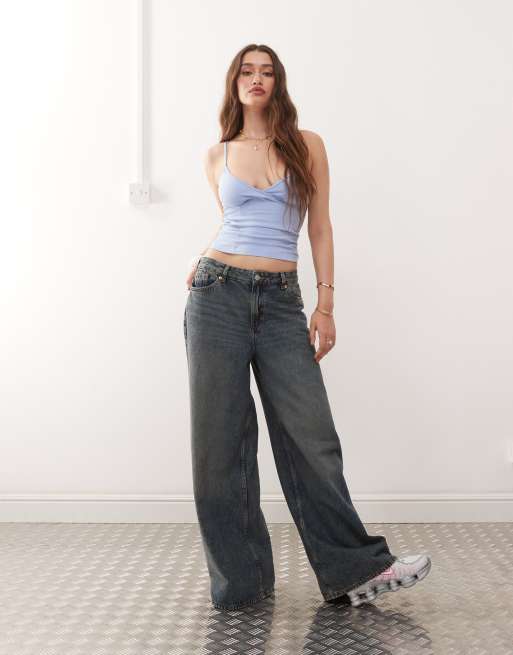 Weekday – Camisole in Blau mit V-Ausschnitt, 2 von 4
