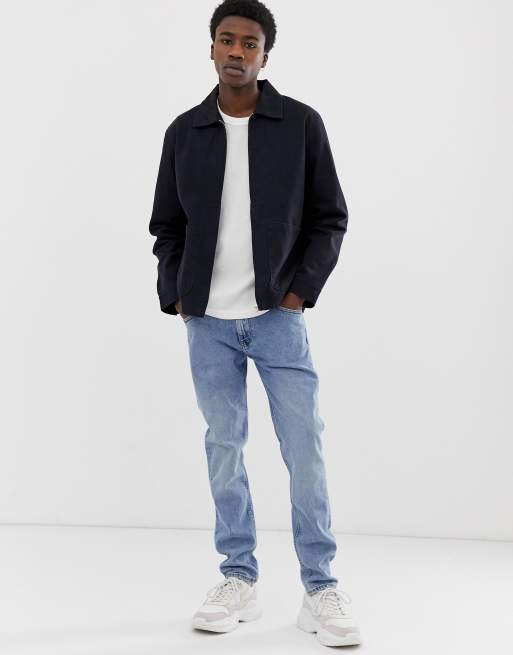 Weekday Camp washed coach jacket in black