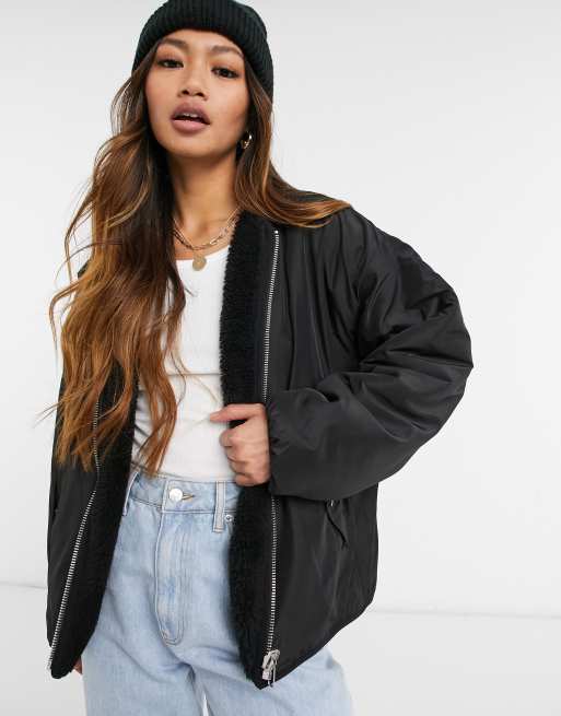 Weekday – Candace – Wendbare Jacke in Schwarz