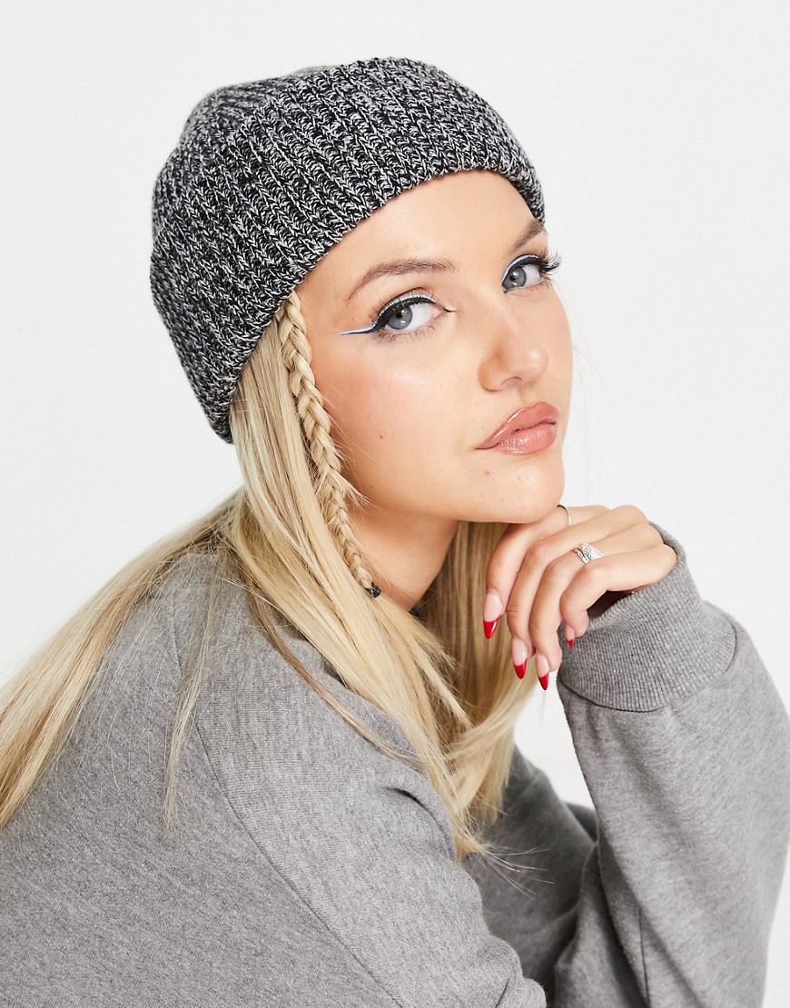 Weekday Candice beanie in chunky knit in gray heather