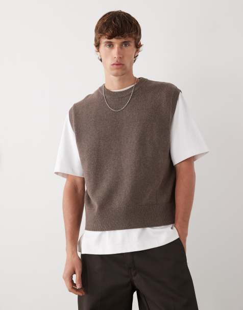 Weekday - Canotta in maglia marrone - view 1