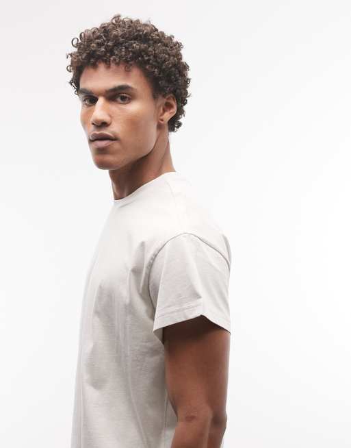 Weekday cap sleeve t-shirt in beige, 4 of 5