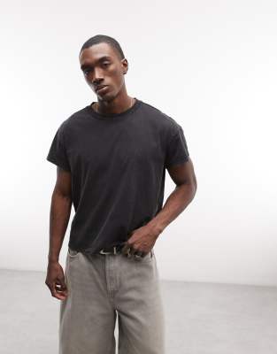 Weekday Cap Sleeve T-shirt In Black