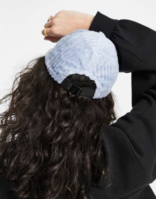 Weekday - Cappello in velluto di cotone a coste blu chiaro - LBLUE, 3 di 4