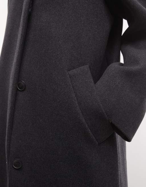 Weekday cappotto in misto lana in nero mélange, 2 di 4