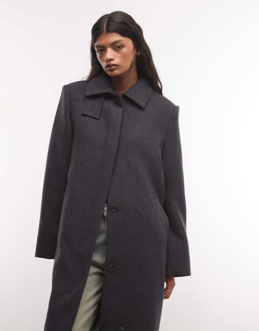 Weekday cappotto in misto lana in nero mélange, 3 di 4