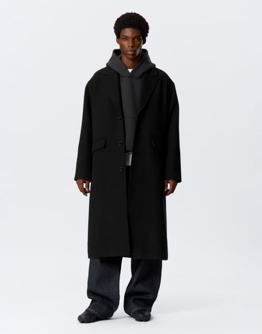 Weekday - Cappotto in misto lana nero, 3 di 5