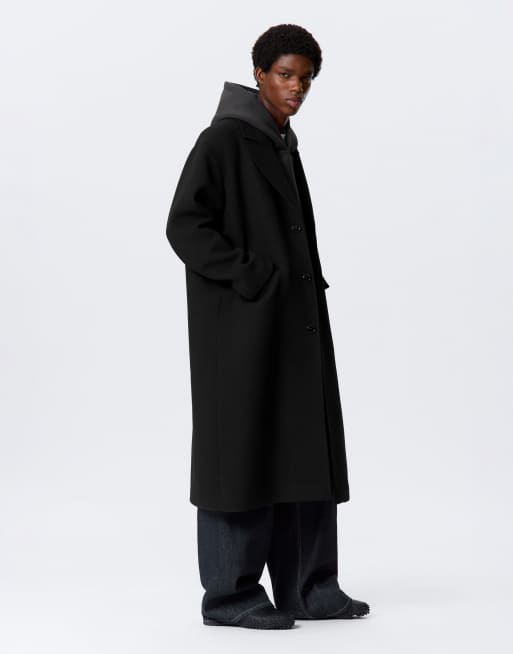Weekday - Cappotto in misto lana nero, 4 di 5