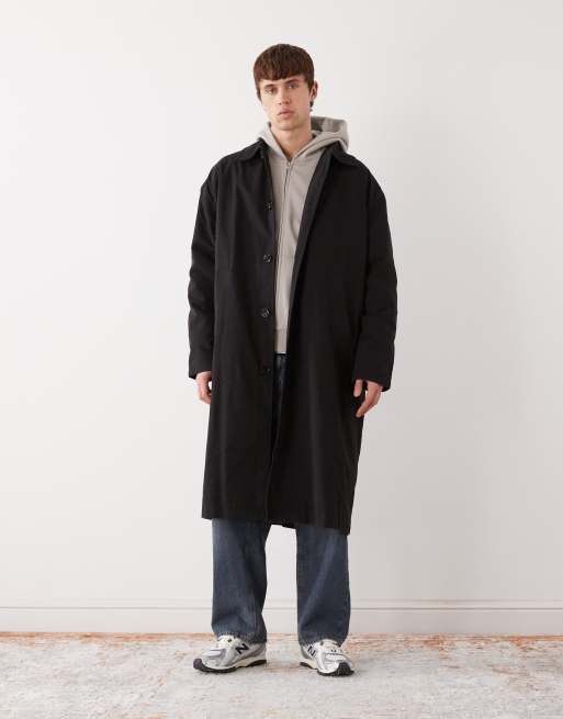 Weekday - Car coat taglio lungo nero