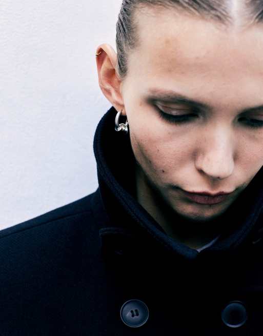 Weekday carcoat van wolmix tot op de knie in zwart, 5 van 5