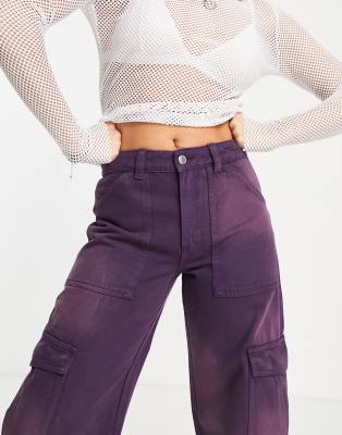 dark purple cargo pants