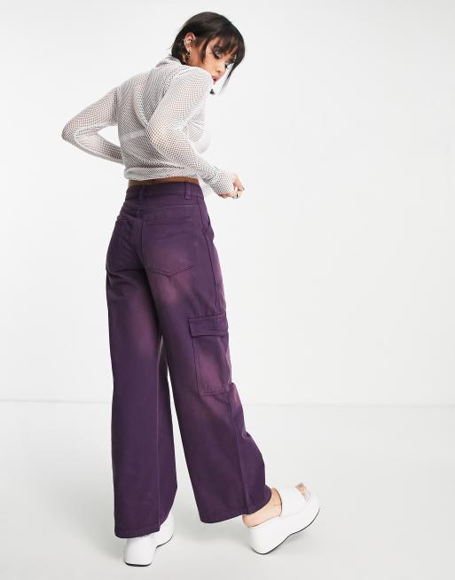 Obey Women's Combat Cargo Pants-Putty Purple - Medicine Hat-The