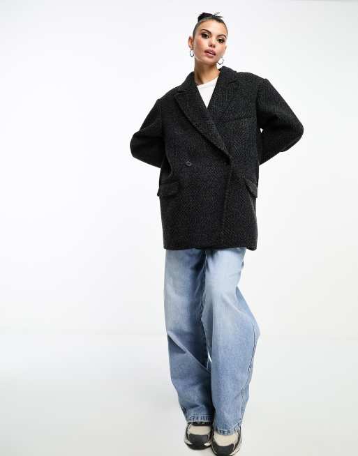 Wool blend hot sale blazer coat