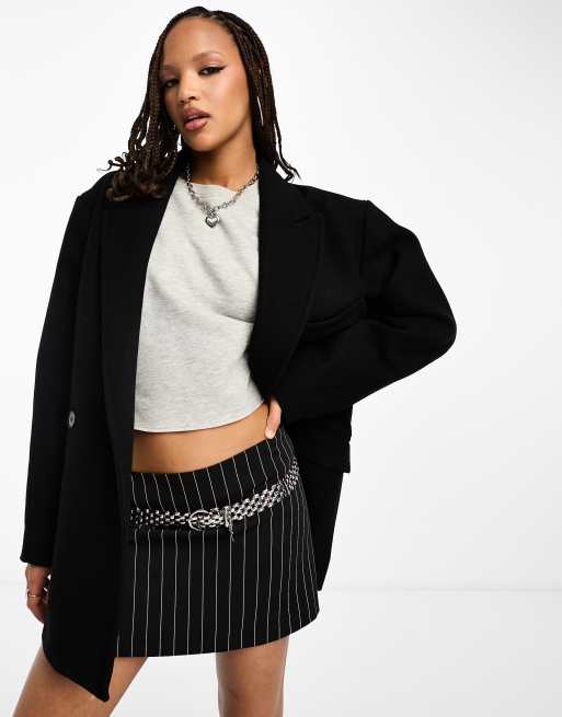 Weekday Carla wool blend jacket in black | ASOS