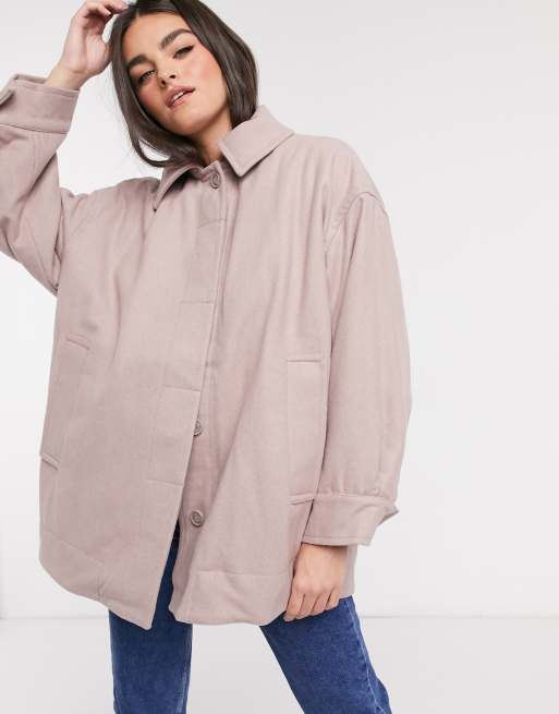 Weekday – Carli – Beżowa kurtka oversize
