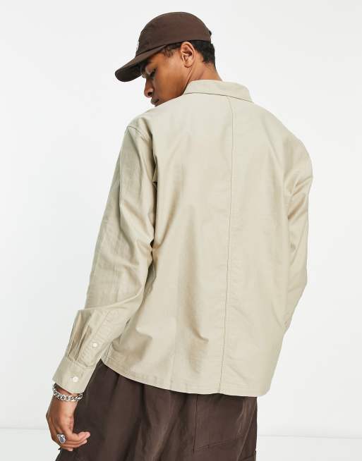 Weekday carlo cord shirt in beige, 3 of 4