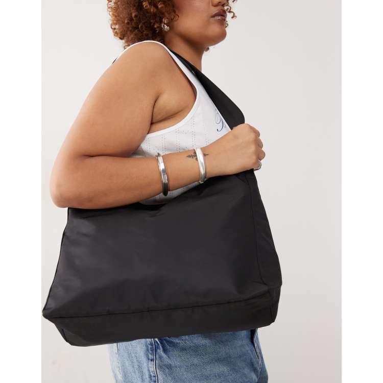 Weekday Carry oversized shoulder bag in black | ASOS