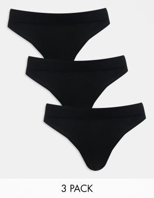 Weekday Cat 3-pack Briefs In Black