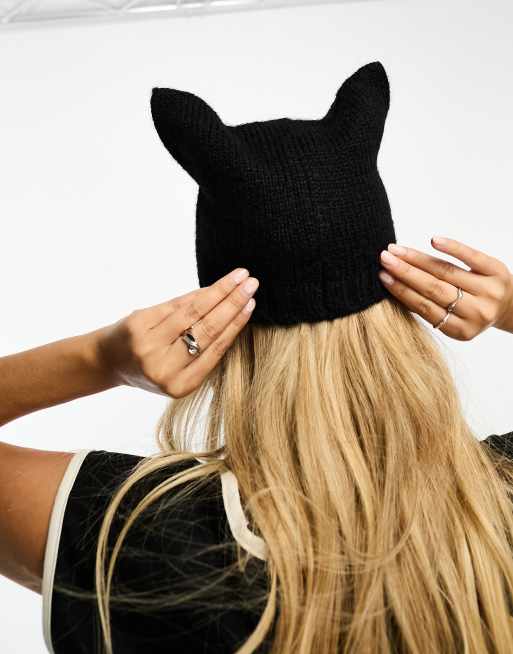 Neff Bonnet Chat Kitty, Gris, Taille Unique Femme