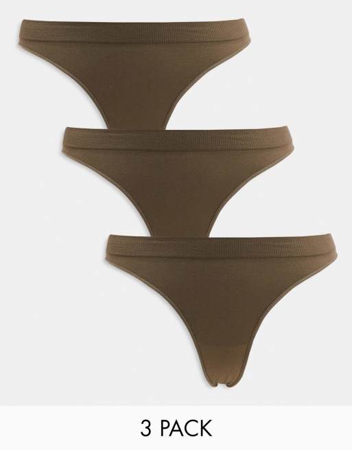 Weekday – Cat – Bruna stringtrosor i seamless-design, 3-pack