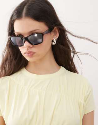 Weekday - Cat-Eye-Sonnenbrille in Schildpattoptik-Braun