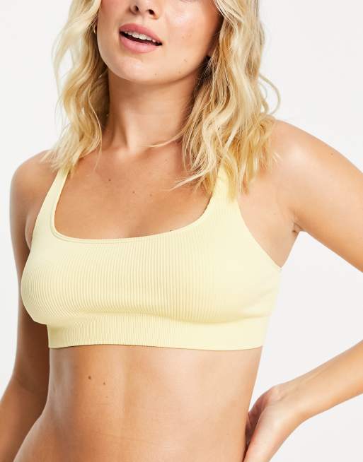 Weekday – Cat – Gul mjuk behå i polyester - YELLOW
