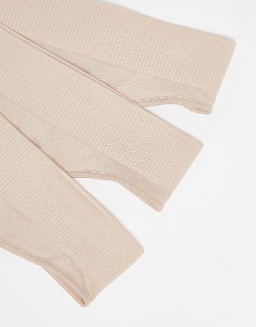 Weekday - Cat - Lot de 3 strings sans coutures - Beige, 4 de 4
