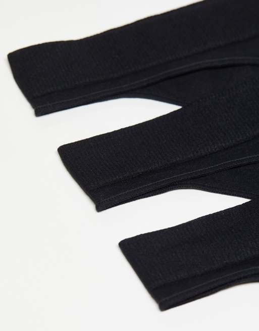 Weekday Cat Seamless 3-pack thong in black, 2 of 4