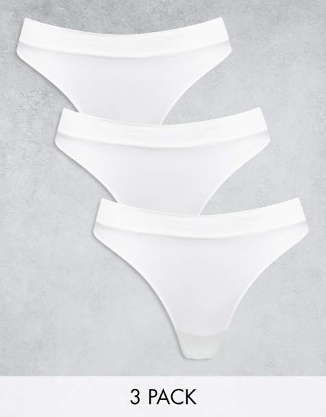 Weekday Cat Seamless 3-pack thong in white  - view 1