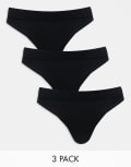 [Weekday] Weekday Cat seamless briefs 3 pack in black XL BLACK
