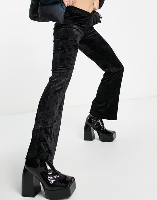 Weekday - Cecile - Pantalon d'ensemble en velours - Noir - BLACK