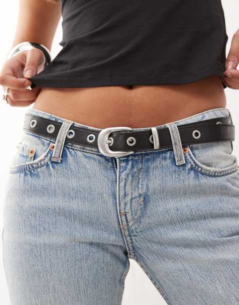 Weekday - Ceinture à œillets - Noir - view 1