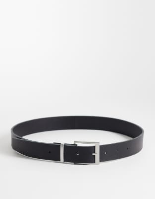 Ceinture en cuir de qualité supérieure - Noir XS-S