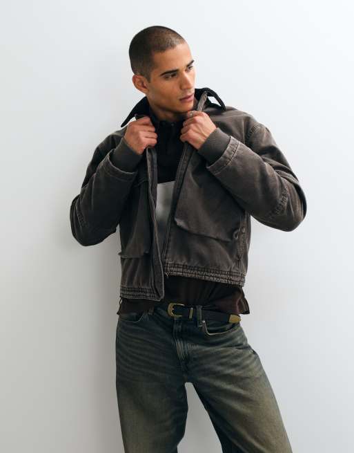 Weekday - chaqueta utility estilo barn en mole, 4 de 5