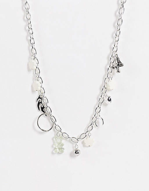 Weekday Charm necklace in silver