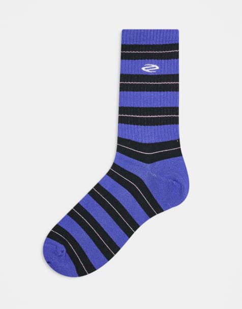 Weekday - Chaussettes de sport rayées - Violet - view 1