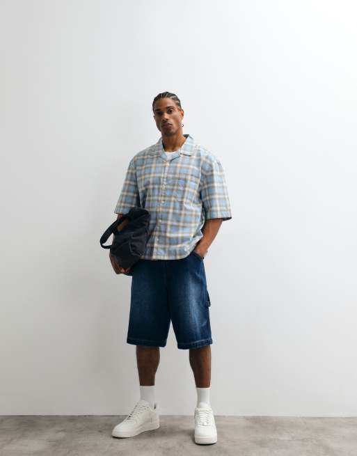 Weekday - Chemise à carreaux oversize - Bleu, 2 de 5