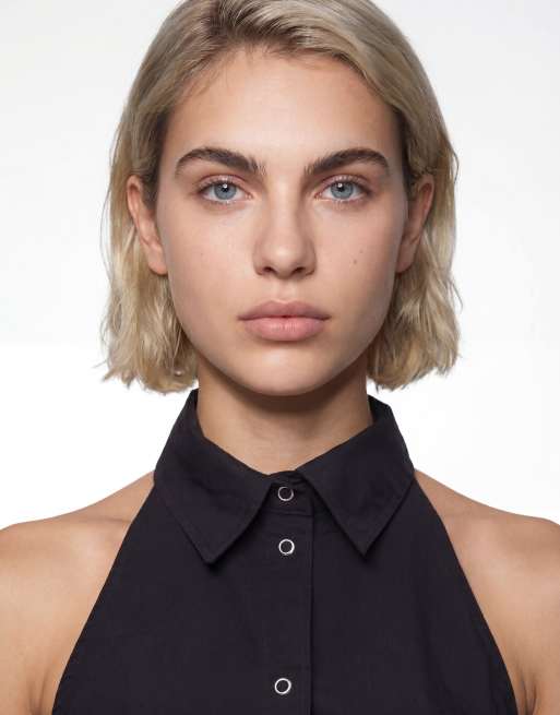 Weekday - Chemise boutonnée sans manches - Noir, 3 de 4