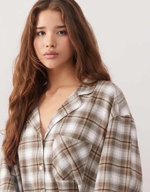 Weekday - Chemise confort oversize d'ensemble à carreaux - Noir et blanc, 3 de 4