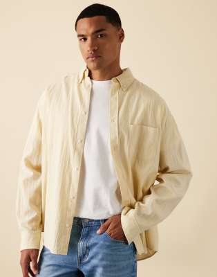 Chemise en crpon  manches longues - clair - Weekday - Modalova