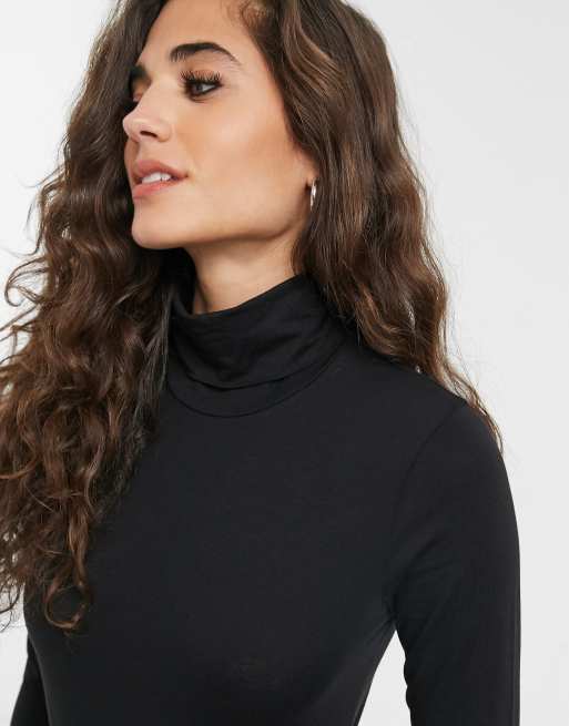 Weekday - Chie - Top col roulé en jersey - Noir | ASOS